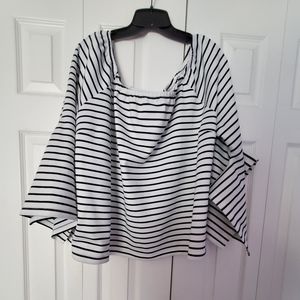 Wendy Williams Black & White Striped Top